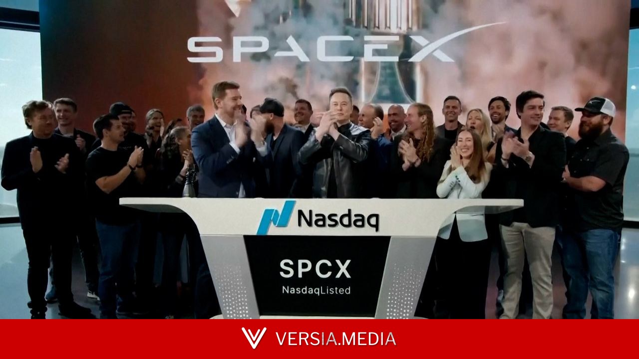 SpaceX se dispara un 19,3% en su estreno en el Nasdaq — Finance & Crypto | Versia.media